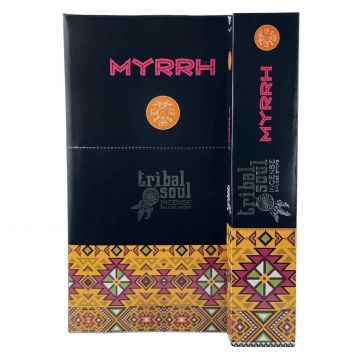 Tribal Soul Myrrh Incense Sticks, 15gm x 12 boxes
